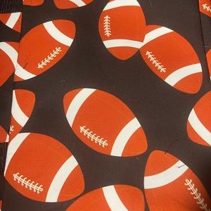 Lot of Football bag, blanket, bucket bag, crossbody, and cosmetic bag